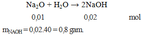 Na2O + H2O → 2NaOH |Na2O ra NaOH (ảnh 2)