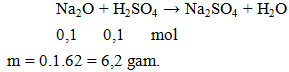 Na2O + H2SO4 → Na2SO4 + H2O | Na2O ra Na2SO4 (ảnh 1)