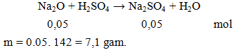 Na2O + H2SO4 → Na2SO4 + H2O | Na2O ra Na2SO4 (ảnh 2)