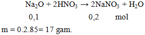 Na2O + 2HNO3 → 2NaNO3 + H2O | Na2O ra NaNO3 (ảnh 2)