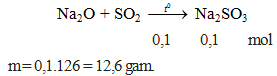 Na2O + SO2 -to→ Na2SO3 | Na2O ra Na2SO3 (ảnh 2)