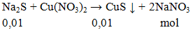 Na2S + Cu(NO3)2 → CuS ↓ + 2NaNO3 | Na2S ra CuS (ảnh 1)