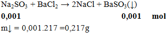 Na2SO3 + BaCl2 → 2NaCl + BaSO3(↓) | Na2SO3 ra NaCl (ảnh 1)