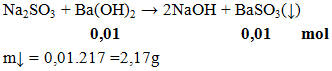 Na2SO3 + Ba(OH)2 → 2NaOH + BaSO3(↓) | Na2SO3 ra NaOH (ảnh 3)