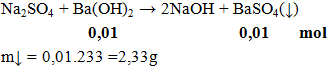 Na2SO4 + Ba(OH)2 → 2NaOH + BaSO4(↓) | Na2SO4 ra NaOH (ảnh 1)