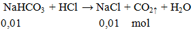 NaHCO3 + HCl → NaCl + CO2↑ + H2O | NaHCO3 ra NaCl (ảnh 2)