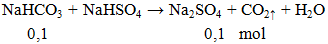 NaHCO3 + NaHSO4 → Na2SO4 + CO2↑ + H2O | NaHCO3 ra Na2SO4 (ảnh 1)