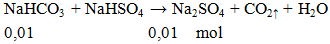 NaHCO3 + NaHSO4 → Na2SO4 + CO2↑ + H2O | NaHCO3 ra Na2SO4 (ảnh 2)