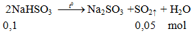 Nhiệt phân 2NaHSO3 -to→ Na2SO3 +SO2 ↑ + H2O | NaHSO3 ra Na2SO3 (ảnh 3)