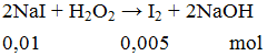 2NaI + H2O2 → I2 + 2NaOH | NaI ra I2 (ảnh 1)