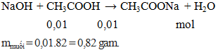 NaOH + CH3COOH → CH3COONa + H2O | NaOH ra CH3COONa (ảnh 2)