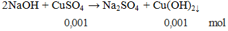 2NaOH + CuSO4 → Na2SO4+ Cu(OH)2↓ | NaOH ra Na2SO4 (ảnh 1)