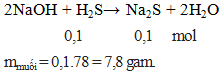 2NaOH + H2S → Na2S + 2H2O | NaOH ra Na2S (ảnh 1)