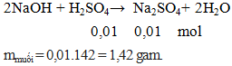 2NaOH + H2SO4 → Na2SO4+ 2H2O | NaOH ra Na2SO4 (ảnh 2)