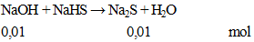 NaOH + NaHS → Na2S + H2O | NaOH ra Na2S (ảnh 1)