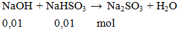 NaOH + NaHSO3 → Na2SO3 + H2O | NaOH ra Na2SO3 (ảnh 1)