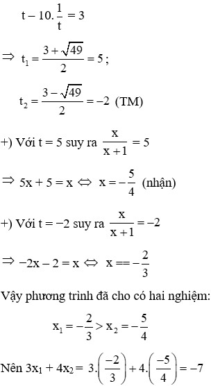 40 câu trắc nghiệm Hai dạng phương trình quy về phương trình bậc hai (Cánh diều) có đáp án - Toán 10 (ảnh 35)