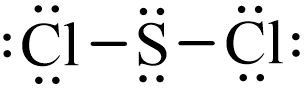Công thức Lewis của SCl2 (Sulfur dichloride) chương trình mới (ảnh 1)