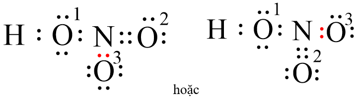 Công thức electron của HNO3 chương trình mới (ảnh 1)