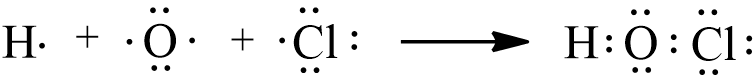 Công thức electron của HOCl chương trình mới (ảnh 1)