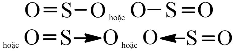 Công thức cấu tạo của SO2 chương trình mới (ảnh 1)