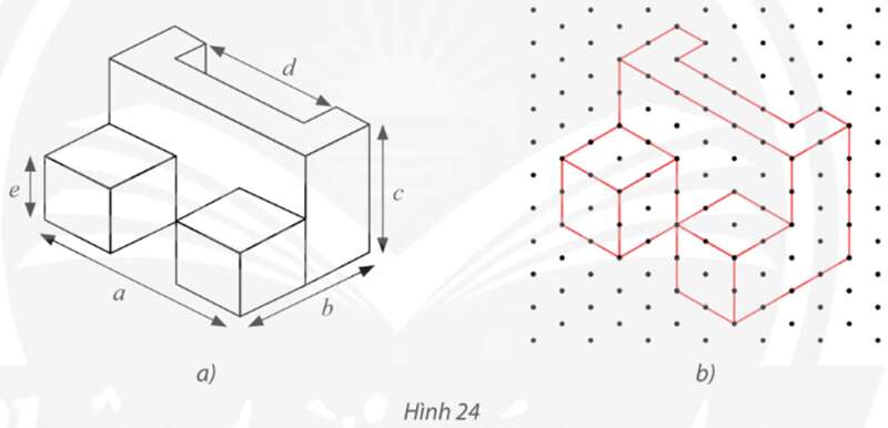 Chuyên đề Toán 11 (Chân trời sáng tạo) Bài 1: Hình biểu diễn của một hình, khối (ảnh 19)