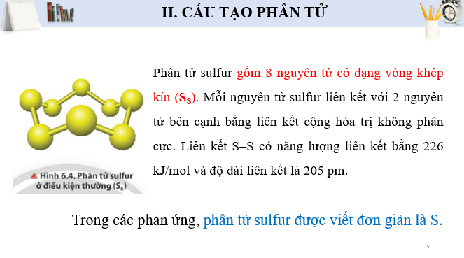 Giáo án PPT Hóa 11 (Chân trời sáng tạo) Bài 6: Sulfur và sulfur dioxide | Bài giảng điện tử Hóa 11 Chân trời sáng tạo (ảnh 5)
