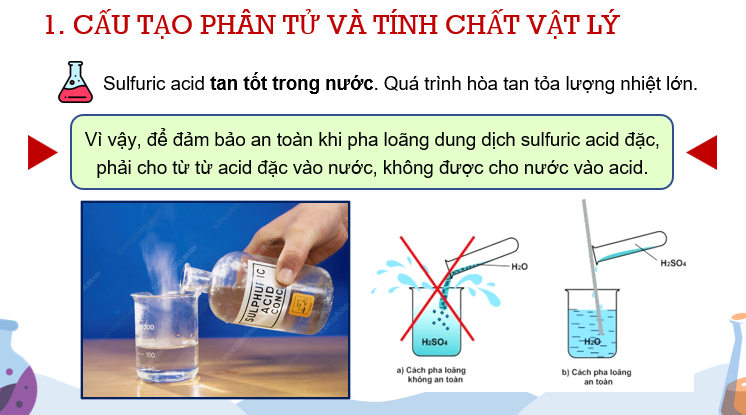 Giáo án PPT Hóa 11 (Chân trời sáng tạo) Bài 7: Sulfuric acid và muối sunfate | Bài giảng điện tử Hóa 11 Chân trời sáng tạo (ảnh 5)