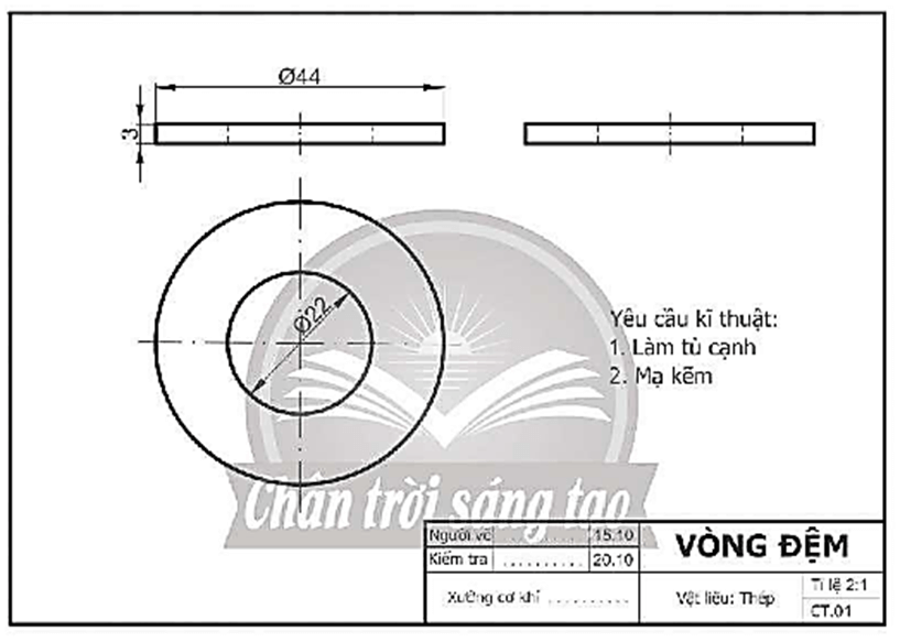 SBT Công nghệ 8 (Chân trời sáng tạo) Bài 3: Bản vẽ kĩ thuật (ảnh 1)