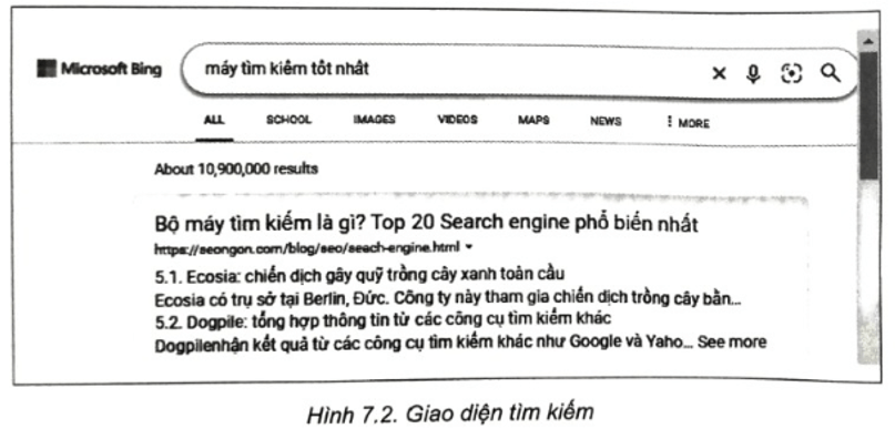 SBT Tin học 11 (Kết nối tri thức) Bài 7: Thực hành tìm kiếm thông tin trên Internet (ảnh 2)