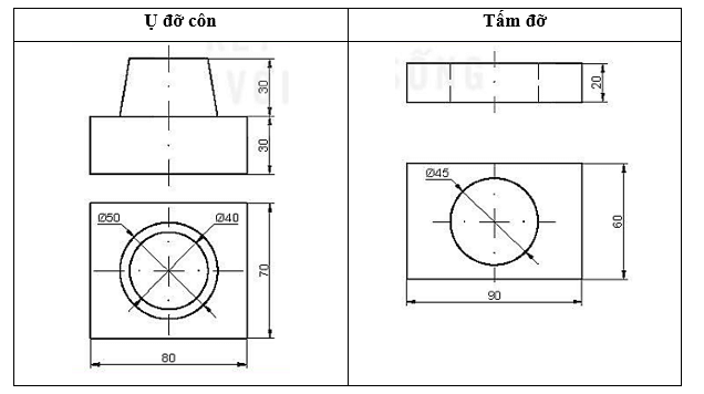 SBT Công nghệ 8 (Kết nối tri thức) Bài 2: Hình chiếu vuông góc (ảnh 10)