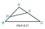 Cho tam giác ABC có góc BAC là góc tù. Lấy điểm D nằm giữa A và B (ảnh 1)