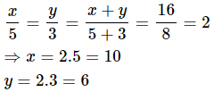 Tìm x và y, biết: a, x/y=5/3 và x+y=16 b, x/y=9/4 và x-y=-15 (ảnh 6)