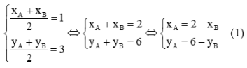 Trong mặt phẳng tọa độ Oxy, cho tam giác ABC có trung điểm các cạnh (ảnh 1)