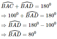 Cho tam giác ABC có góc A=100 độ  và trực tâm H. Tìm góc BHC. (ảnh 4)