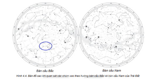 Xác định chòm Gấu Lớn trên bản đồ sao Hình 4.4. (ảnh 1)