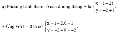 Cho đường thẳng Δ có phương trình tham số (ảnh 2)