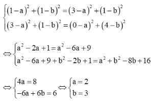 Lập phương trình đường tròn trong mỗi trường hợp sau: (ảnh 2)