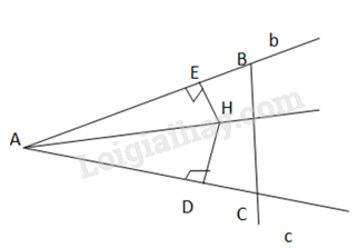 Cho hai đường thẳng không vuông góc b,c cắt nhau tại điểm A và cho (ảnh 2)