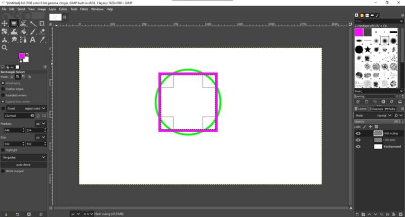 Thiết kế hình tròn và hình vuông lồng nhau (ảnh 7)
