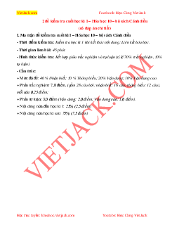 Top 30 Đề thi Học kì 1 Hóa học 10 (Cánh diều 2023) có đáp án