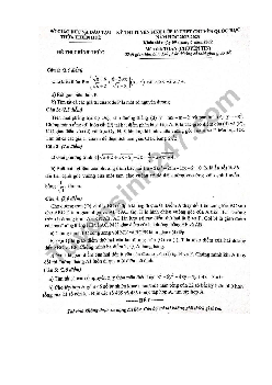 Đề thi chính thức vào 10 chuyên Toán (chuyên Tin) năm 2022 Trường THPT Chuyên Quốc Học Huế (có đáp án)