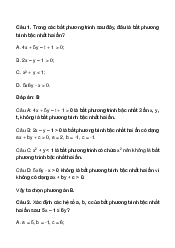 15 câu trắc nghiệm Bất phương trình bậc nhất hai ẩn (Chân trời sáng tạo) có đáp án - Toán 10