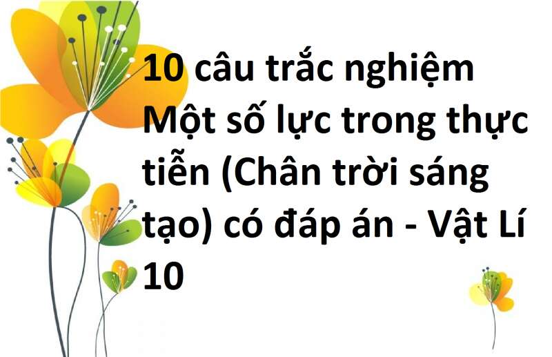 10 câu trắc nghiệm Một số lực trong thực tiễn (Chân trời sáng tạo) có đáp án - Vật Lí 10