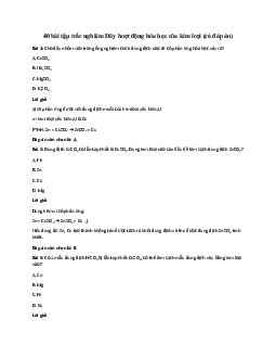 40 bài tập trắc nghiệm Dãy hoạt động hóa học của kim loại (có đáp án)