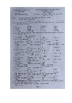 Đề thi chính thức vào 10 môn Tiếng Anh năm 2022 Phú Thọ (có đáp án)
