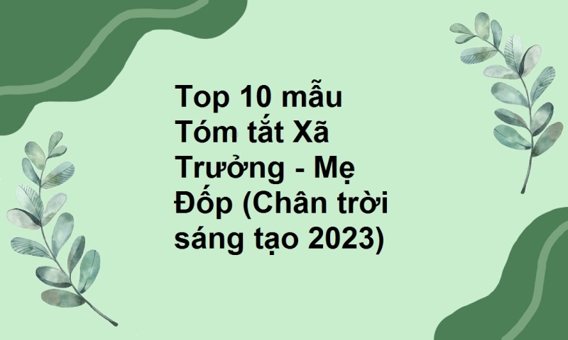 Top 10 mẫu Tóm tắt Xã Trưởng - Mẹ Đốp (Chân trời sáng tạo 2023)