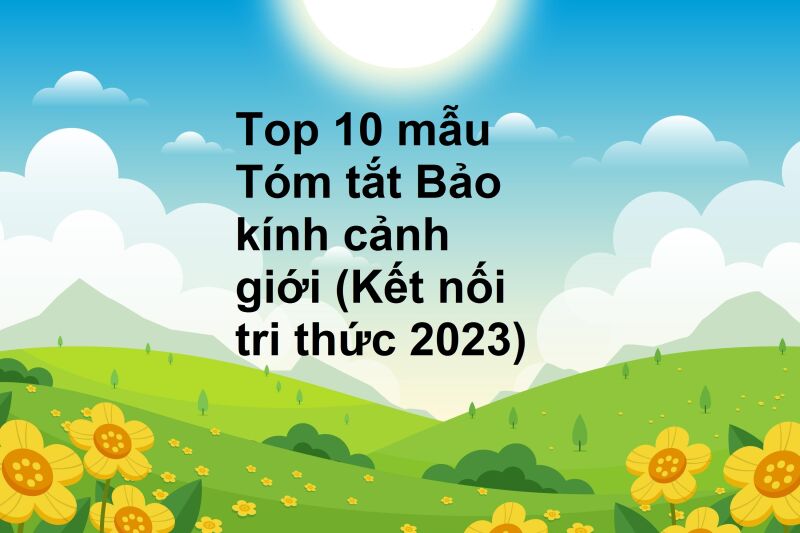 TOP 10 mẫu Tóm tắt Bảo kính cảnh giới hay, ngắn gọn (Kết nối tri thức 2023)