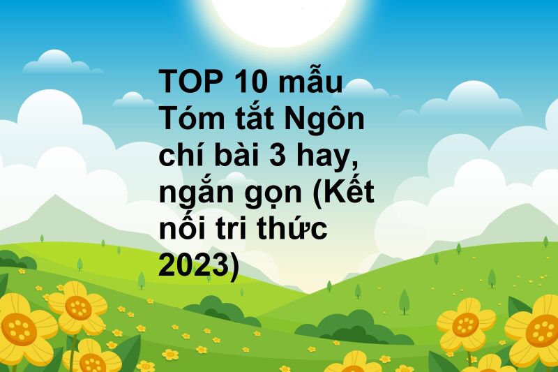 TOP 10 mẫu Tóm tắt Ngôn chí bài 3 hay, ngắn gọn (Kết nối tri thức 2023)