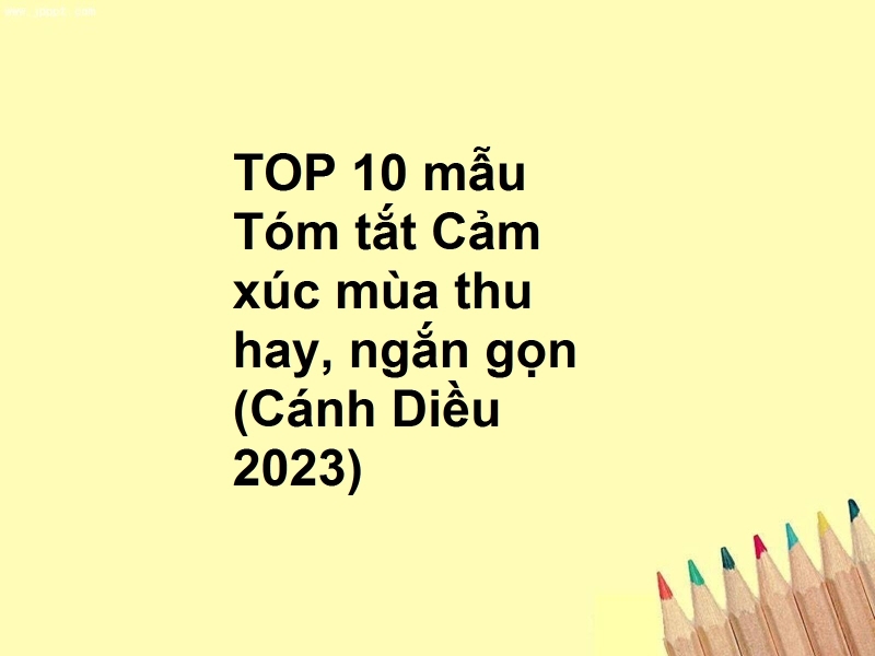 TOP 10 mẫu Tóm tắt Cảm xúc mùa thu hay, ngắn gọn (Cánh Diều 2023)